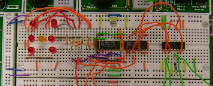 Breadboard — horizontal power strips and vertical five-hole strips